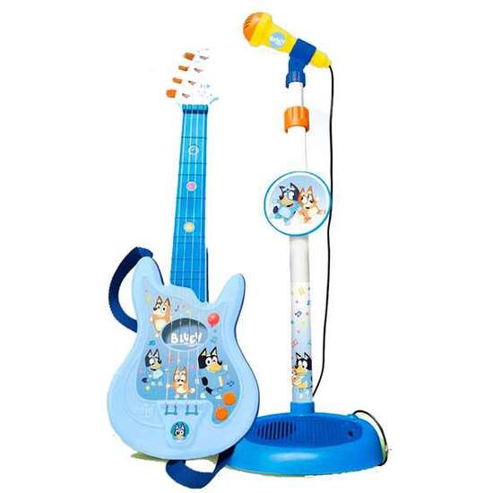 GUITARRA Y MICROFONO CON PIE EXTENSIBLE BLUEY (ALTURA REGULABLE) 60X30X17 CM image 0