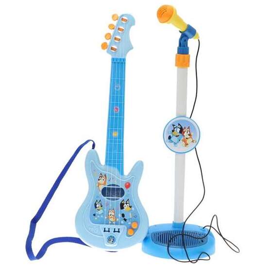 GUITARRA Y MICROFONO CON PIE EXTENSIBLE BLUEY (ALTURA REGULABLE) 60X30X17 CM image 1