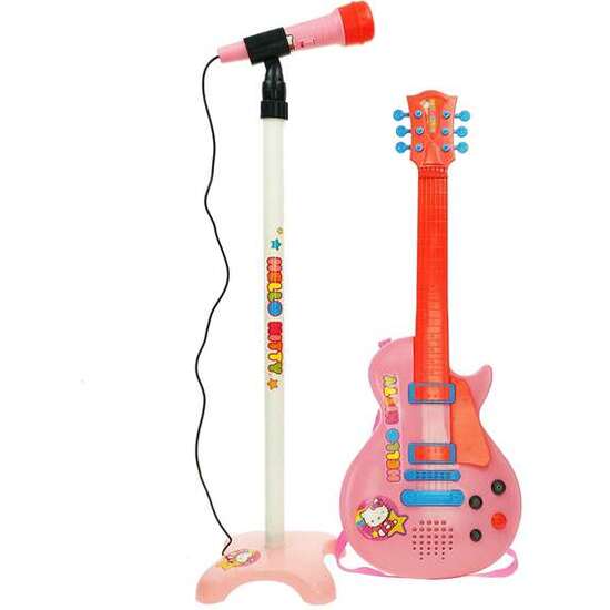 GUITARRA HELLO KITTY ELECTRONICA CON MICRO image 1