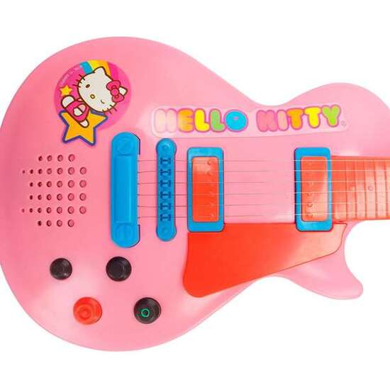 GUITARRA HELLO KITTY ELECTRONICA CON MICRO image 2