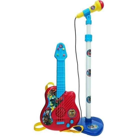 GUITARRA Y MICROFONO DE PIE PAW PATROL CON AMPLIFICADOR (ALTURA REGULABLE) 60X30X17 CM image 1