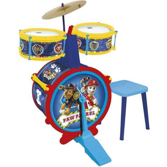 BATERIA SENCILLA PAW PATROL CON BANQUETA 55X36X38 CM image 1