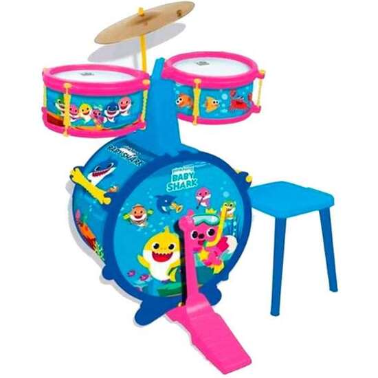 BATERIA SENCILLA C/BANQUETA BABY SHARK image 0