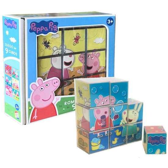 ROMPECABEZAS PEPPA PIG 9 CUBOS. 20X20X5 CM image 1