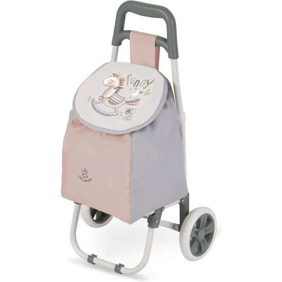 CARRO DE COMPRA PLEGABLE FUNNY COLOR ROSA 66X30X36 CM image 0