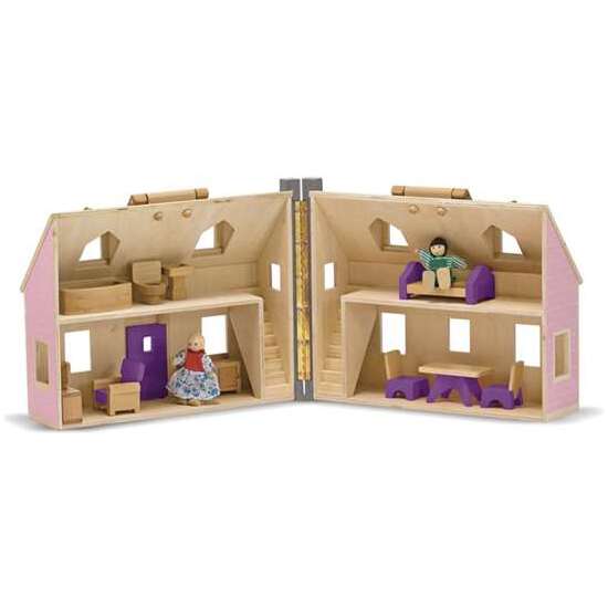 CASA DE MUÑECAS DE MADERA MELISSA & DOUG PLEGABLE Y PORTÁTIL 35X26X20 CM image 1