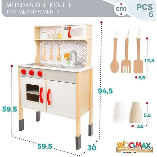 COCINA DE MADERA ELÉCTRICA WOOMAX 59,5X30X94,5 CM image 4