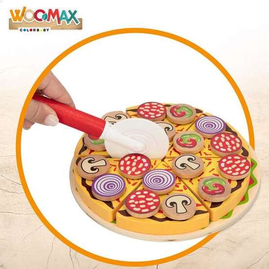 PIZZA DE MADERA 27 PIEZAS WOOMAX image 3