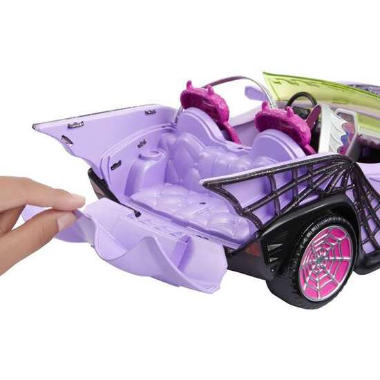 COCHE GHOUL MONSTER HIGH CON CAPACIDAD PARA 4 MUÑECAS MONSTER HIGH, INCLUYE MASCOTA FANTASMAL image 1