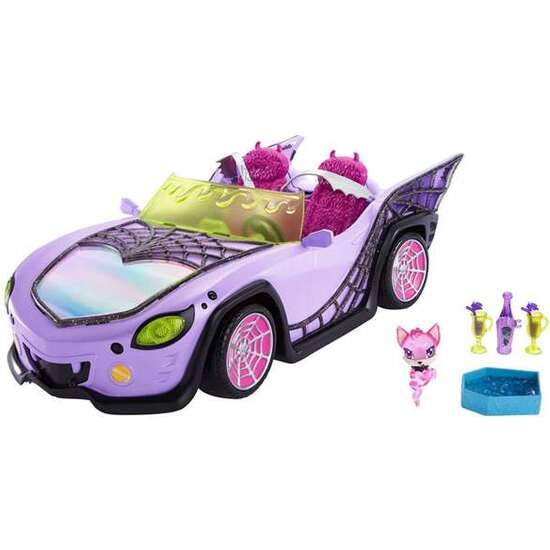 COCHE GHOUL MONSTER HIGH CON CAPACIDAD PARA 4 MUÑECAS MONSTER HIGH, INCLUYE MASCOTA FANTASMAL image 4