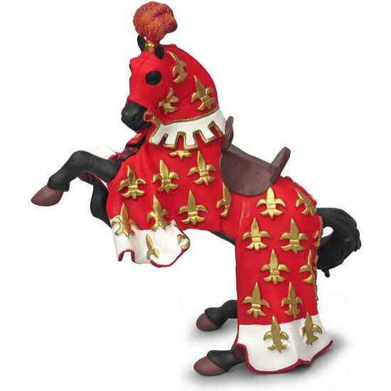 FIGURA CABALLO PRINCIPE FELIPE ROJO 13,3X5,8X8,2CM image 0