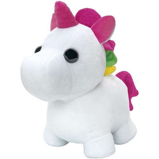 PELUCHE UNICORNIO MEGA MASCOTA NEÓN 31 CM. ADOPT ME PRESIONA LA OREJA PARA EL MODO NEÓN. image 1