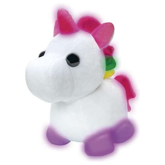 PELUCHE UNICORNIO MEGA MASCOTA NEÓN 31 CM. ADOPT ME PRESIONA LA OREJA PARA EL MODO NEÓN. image 2