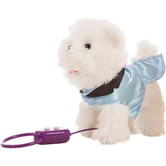 PERRO ANDA Y LADRA DIRIGIDO CABLE CON PILAS 22 CM image 0