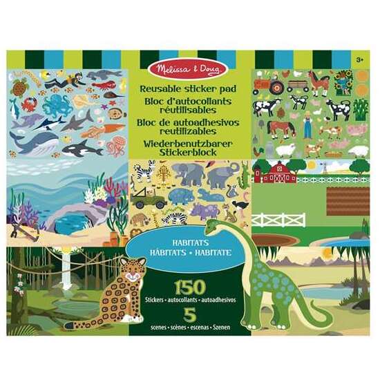 LIBRO DE PEGATINAS REUTILIZABLES HABITATS MELISSA & DOUG image 1