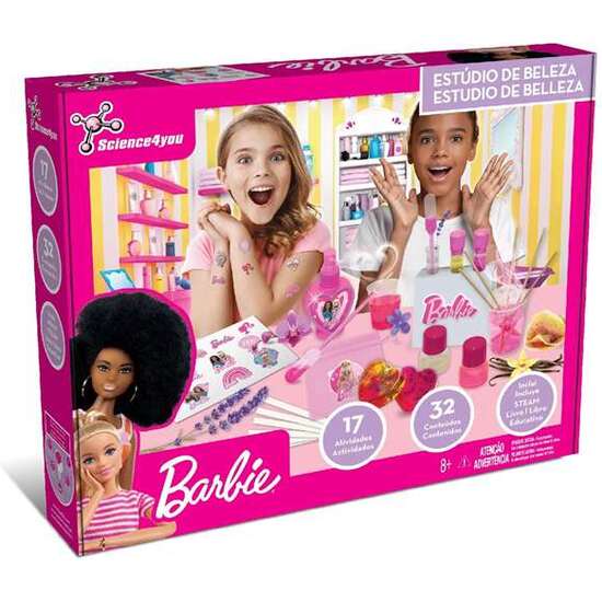 BARBIE ESTUDIO DE BELLEZA CON 17 EXPERIMENTOS. INCLUYE LIBRO EDUCATIVO image 1