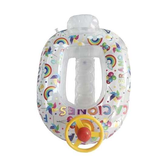 BARCA HINCHABLE CON VOLANTE IRIS BABY 72 CM image 0