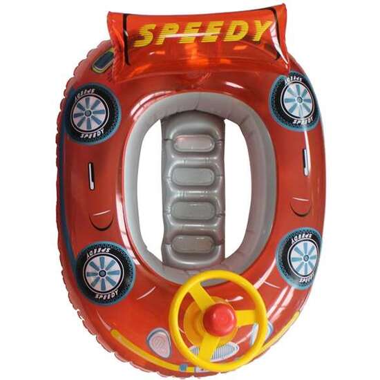 BARCA HINCHABLE COCHE SPEEDY CON VOLANTE 68X50 CM - MODELOS SURTIDOS image 1