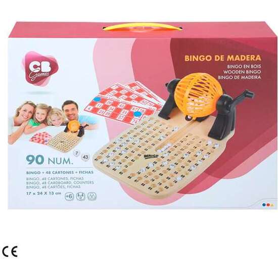 JUEGO BINGO MADERA CON 90 NUMEROS. image 1