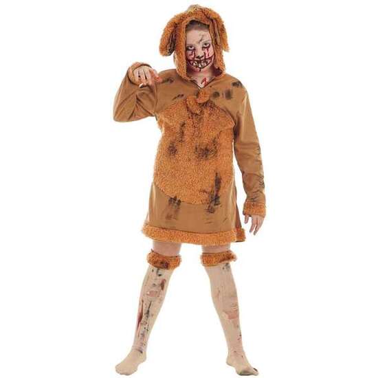 DISFRAZ INFANTIL PERRITA ZOMBIE Y MAQUILLAJE HALLOWEEN TALLA 11-13 AÑOS image 0