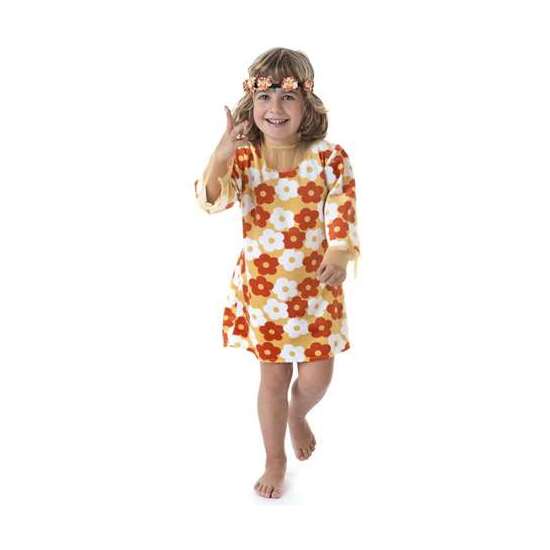 DISFRAZ INFANTIL HIPPIE FLORES T-1 3-5 AÑOS image 1