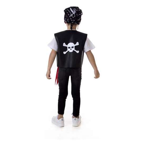 DISFRAZ INFANTIL PIRATA PAÑUELO Y CHALECO PIEL T-3 7-9 AÑOS image 2