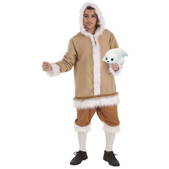 DISFRAZ ADULTO ESQUIMAL HOMBRE TALLA L image 0