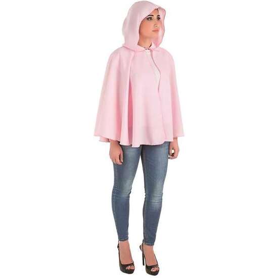 DISFRAZ ADULTO CAPA ROSA CORTA TALLA M/L image 0