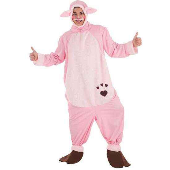 DISFRAZ ADULTO CERDITO MIMOSO T-L TALLA L image 0