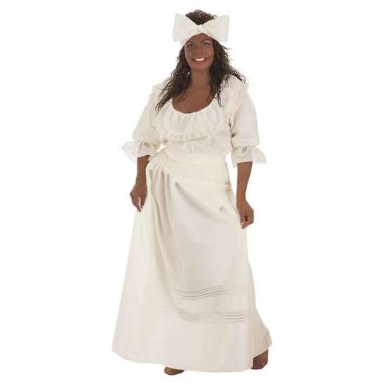 DISFRAZ ADULTO CUBANA BEIGE T-L TALLA L image 0