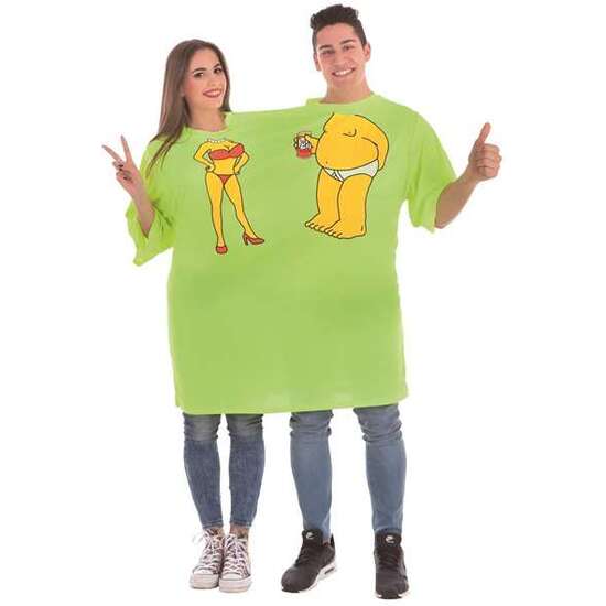 DISFRAZ ADULTO CAMISETA DOBLE CERVEZA TALLA L image 0