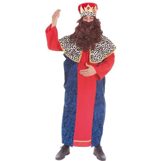 DISFRAZ ADULTO REY MAGO CAPA AZUL T-XL image 0