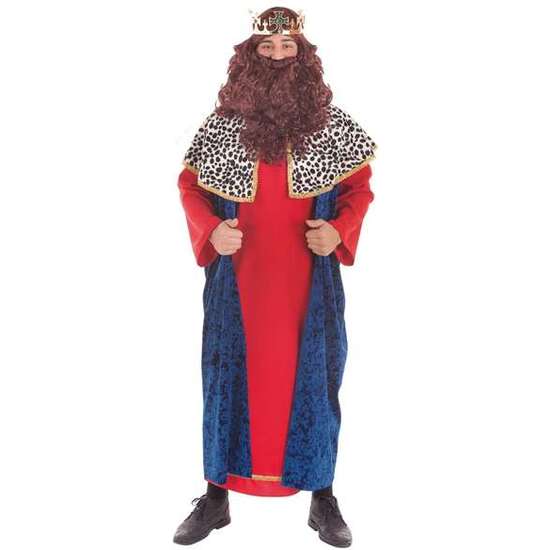 DISFRAZ ADULTO REY MAGO CAPA AZUL T-XL image 1
