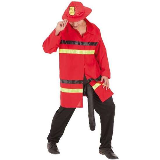 DISFRAZ ADULTO BOMBERO MANGUERA TALLA M/L image 0