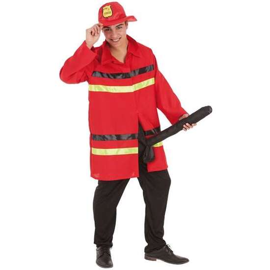 DISFRAZ ADULTO BOMBERO MANGUERA TALLA M/L image 1