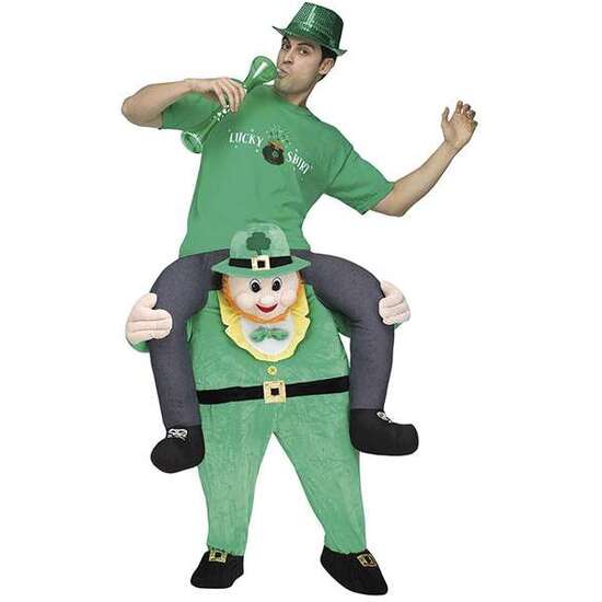 DISFRAZ ADULTO SAN PATRICIO CON JINETE A HOMBROS TALLA L image 0