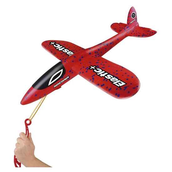 AVION PLANEADOR ELASTIC + CON LANZADOR 35X32X7 CM ¡PLANEA Y HACE LOOPING! image 1