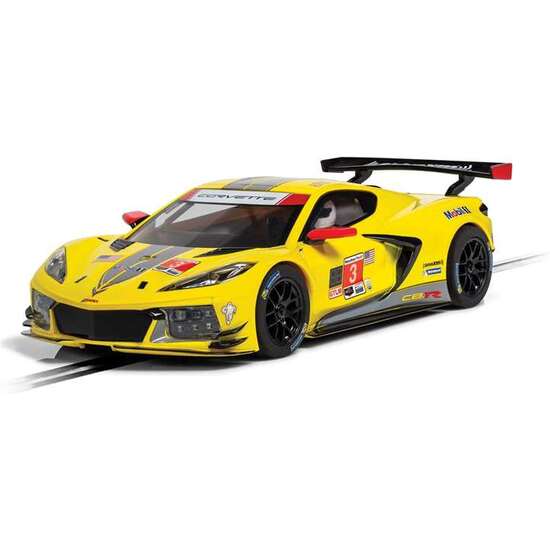 COCHE SCALEXTRIC CHEVROLET CORVETTE C8R GARCIA CON LUZ EN LOS FAROS. 18X9X9CM image 0