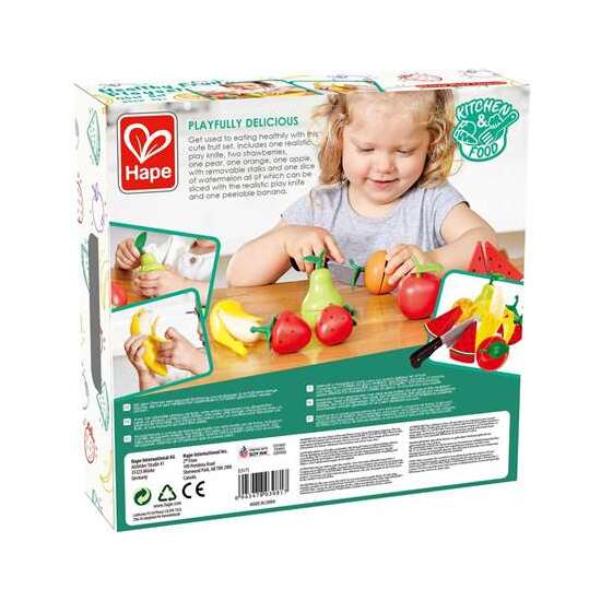 SET DE FRUTAS FRESCAS MADERA INCLUYE 9 PIEZAS 24X20X6CM image 1