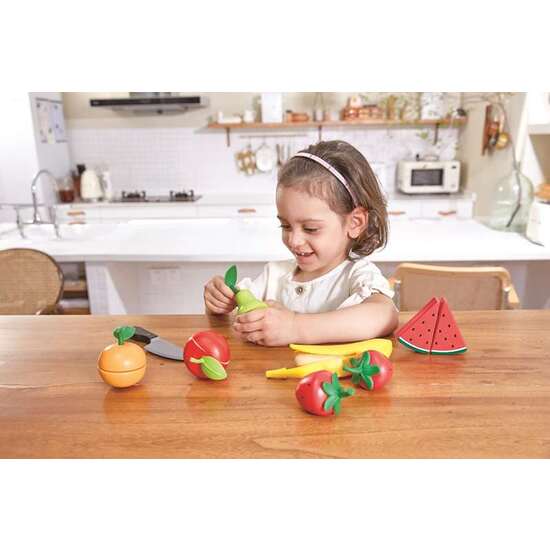 SET DE FRUTAS FRESCAS MADERA INCLUYE 9 PIEZAS 24X20X6CM image 2