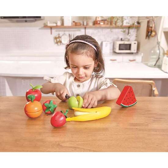 SET DE FRUTAS FRESCAS MADERA INCLUYE 9 PIEZAS 24X20X6CM image 3