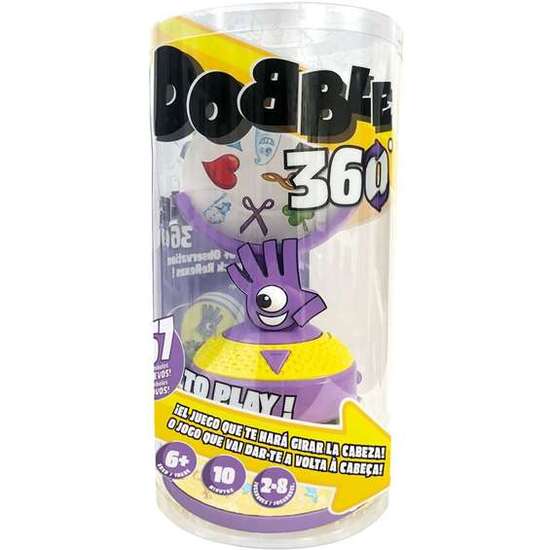 JUEGO DOBBLE 360. ENCUENTRA Y NOMBRA EL SÍMBOLO COMÚN ENTRE LAS DOS CARTAS MIENTRAS LA BASE GIRA. image 0