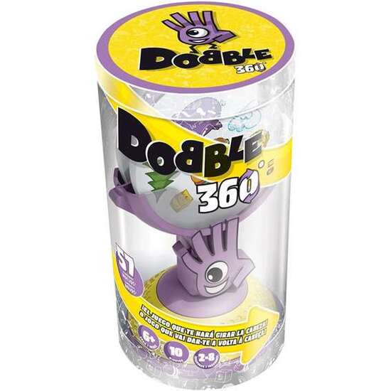 JUEGO DOBBLE 360. ENCUENTRA Y NOMBRA EL SÍMBOLO COMÚN ENTRE LAS DOS CARTAS MIENTRAS LA BASE GIRA. image 1