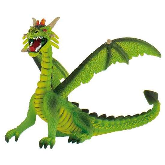 FIGURA DRAGON SENTADO VERDE 11 CM image 0