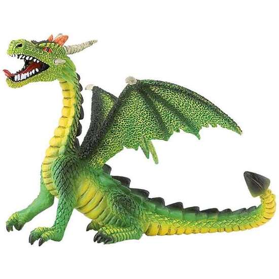 FIGURA DRAGON SENTADO VERDE 11 CM image 3