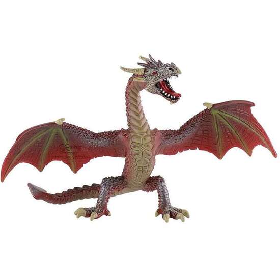 FIGURA DRAGON ALAS ABIERTAS ROJO 14 CM image 5