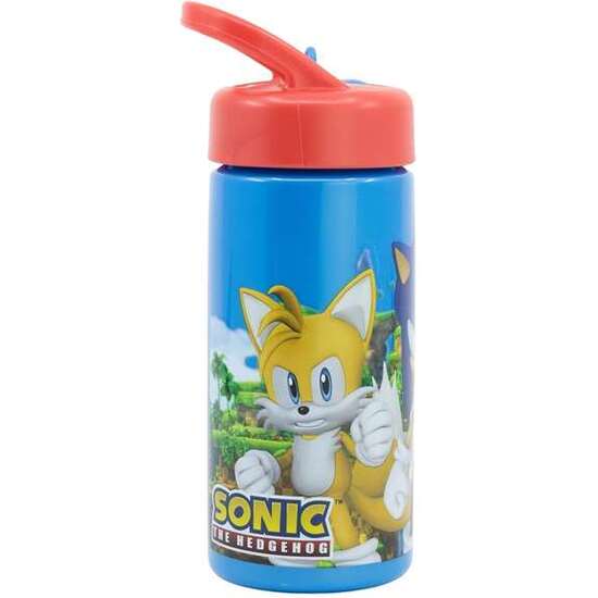 BOTELLA DE PLÁSTICO CON ASA PARA LLEVAR SONIC 410 ML. image 0