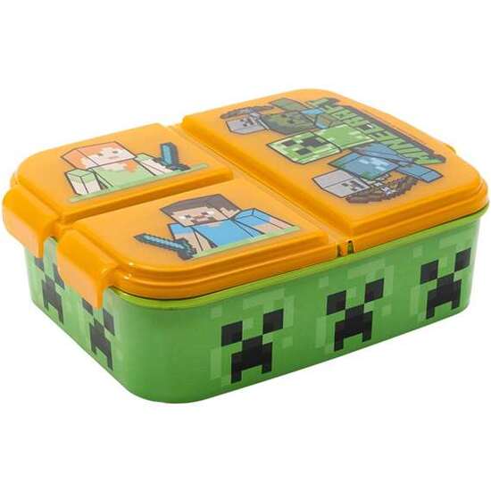 SANDWICHERA MINECRAFT CON MULTIPLES COMPARTIMENTOS 18X15.50X7.50 CM image 0