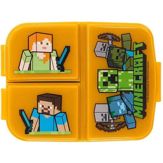 SANDWICHERA MINECRAFT CON MULTIPLES COMPARTIMENTOS 18X15.50X7.50 CM image 1