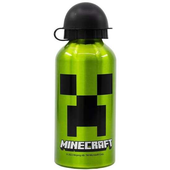 BOTELLA DE ALUMINIO MINECRAFT CREEPER GREEN 400 ML. image 1